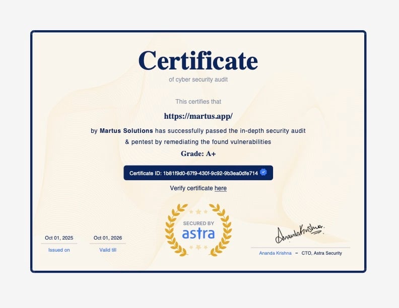 Astra_Pentest_Certificate_2025_Martus App