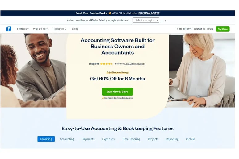 FreshBooks Homepage