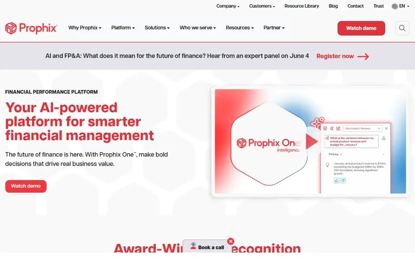 Prophix Homepage